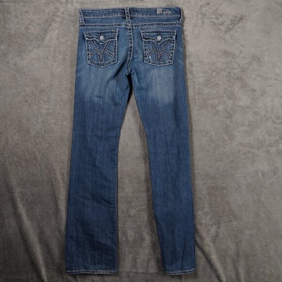 Kut From the Kloth Jeans Womens Low Rise Dark Wash Distressed Bootcut Size 8 - Picture 4 of 11
